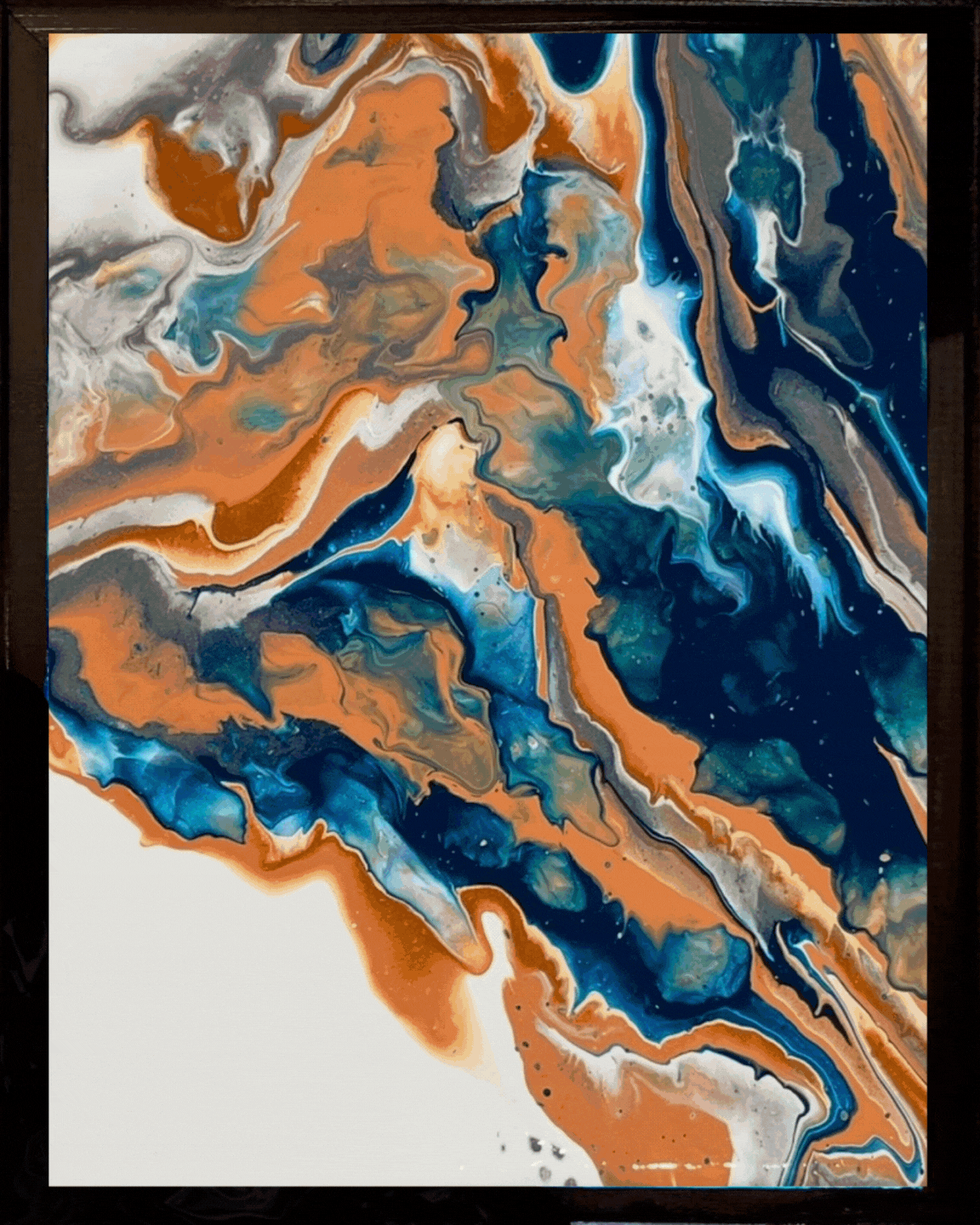 Framed Acrylic Pour
